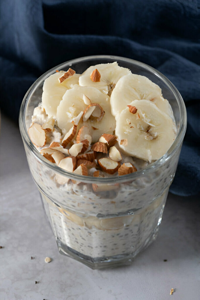 Banana Almond Overnight Oats Recipe