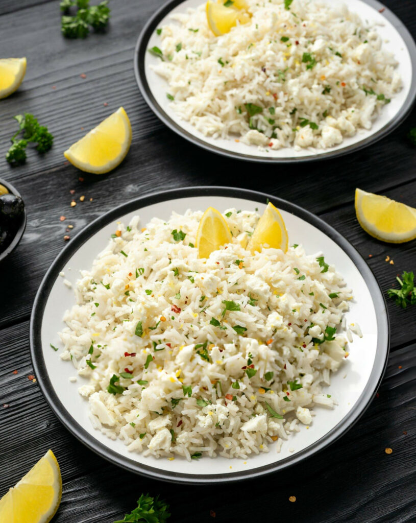 Feta Cheese Rice with Lemon Recipe
