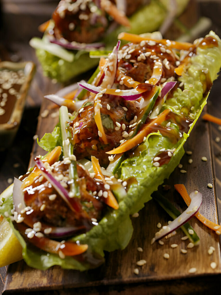 Meatball Lettuce Wraps Recipe
