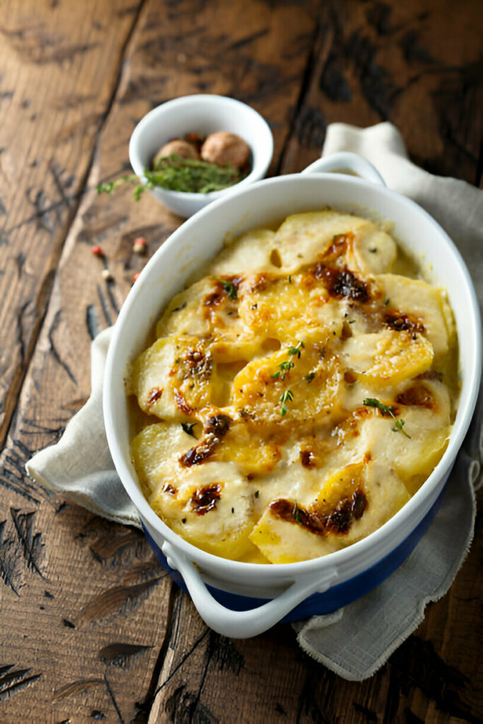 Potato Gratin with Cream and Cheese Recipe
