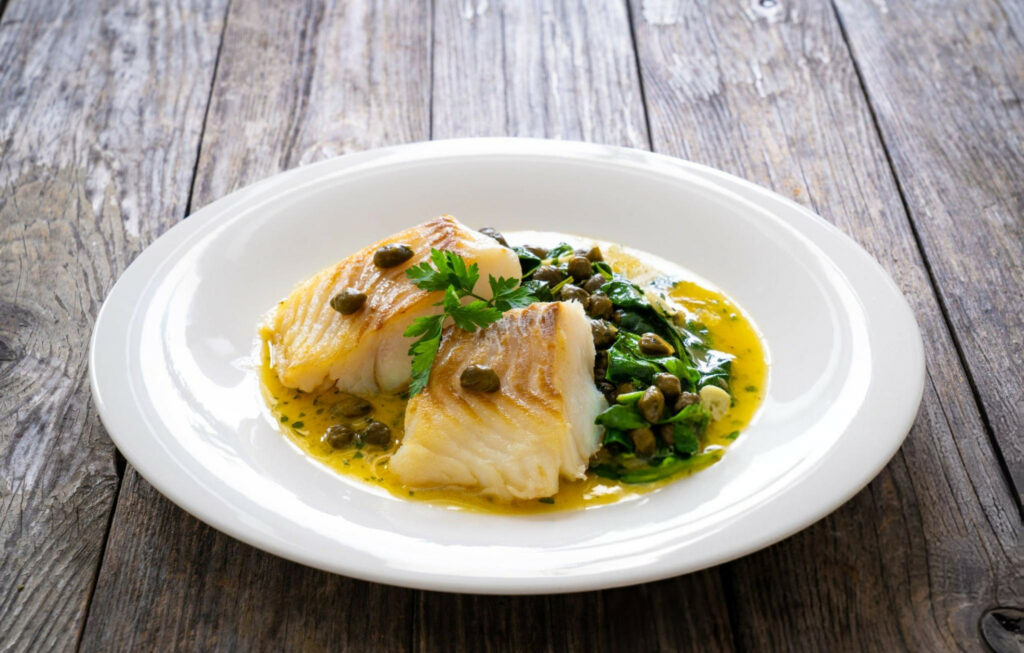 Baked Fish with Butter-Caper Sauce Recipe