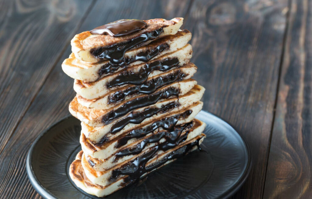 Chocolate Stuffed Pancakes Recipe
