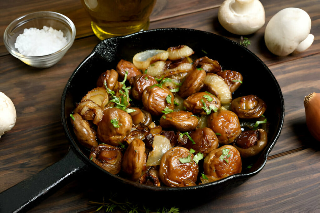 Honey Balsamic Garlic Mushrooms Recipe