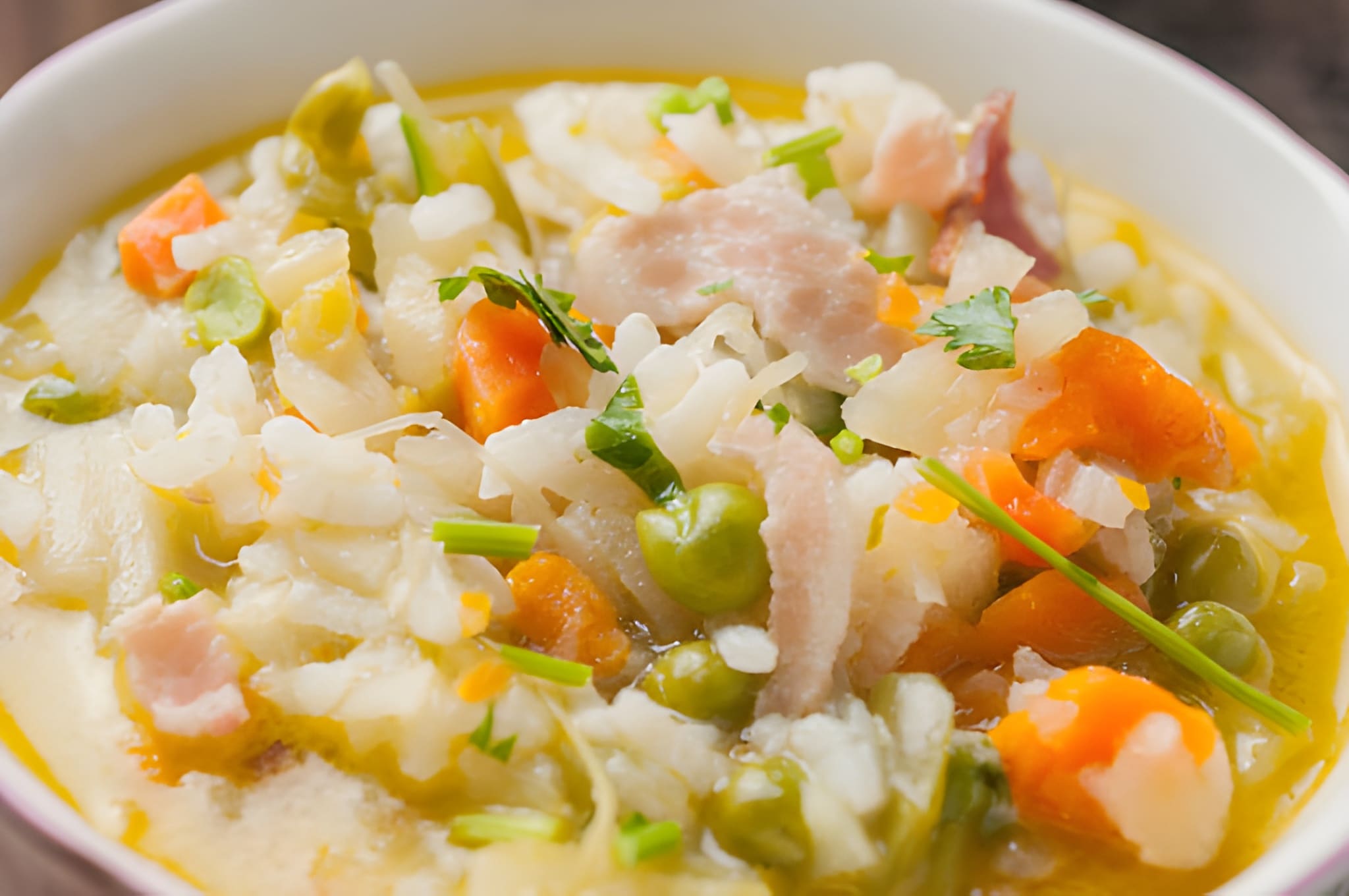 Vegetable Minestrone Soup with Rice Recipe