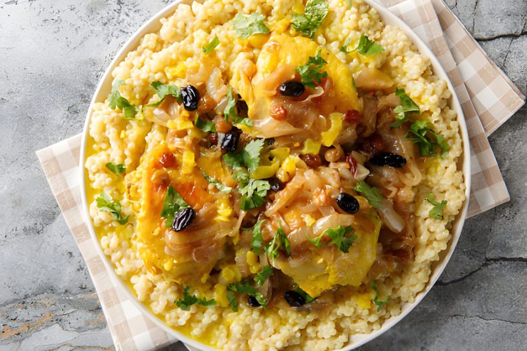 Chicken Couscous Tfaya Recipe