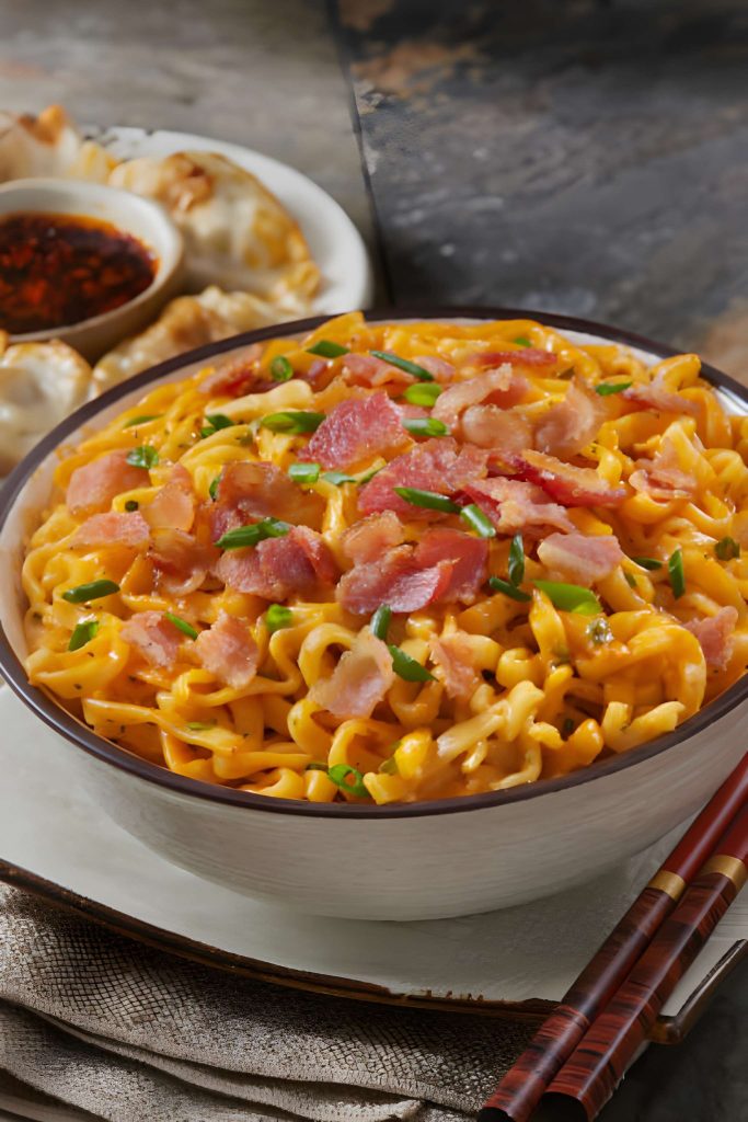 Spicy Carbonara Ramen Noodles Recipe