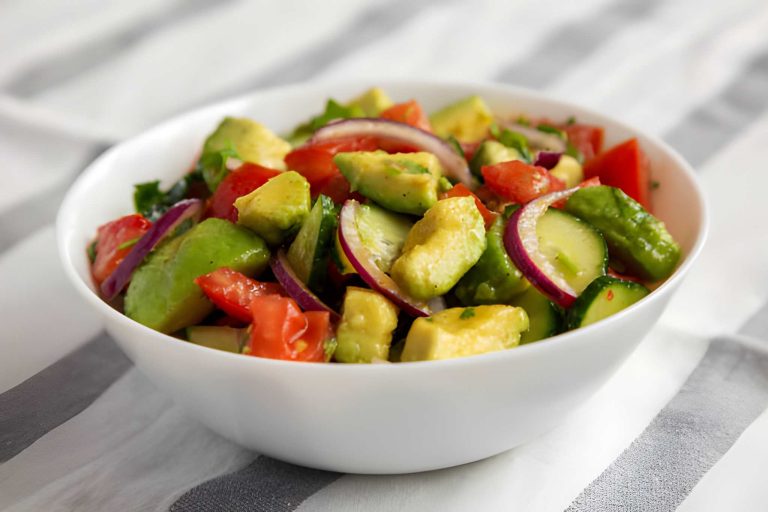 Cucumber Tomato Avocado Salad Recipe